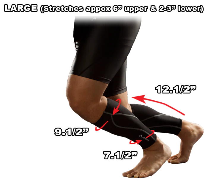 HEATHER TITANIUM COMPRESSION CALF SLEEVES - Image 4